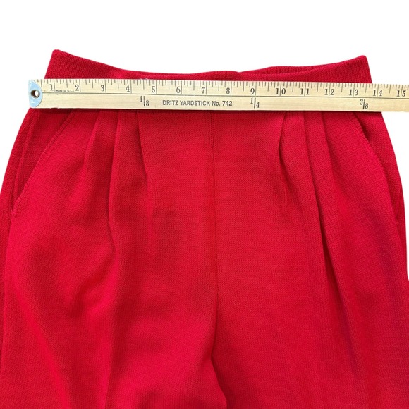 St John Collection Red Knit Polo Sweater Pants Set By Marie Gray Size S 4 - Picture 11 of 16